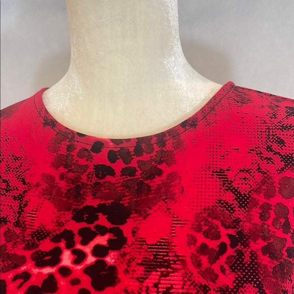 NWT , Red Long Sleeve Ruched Sheath Dress - Picture 7 of 9